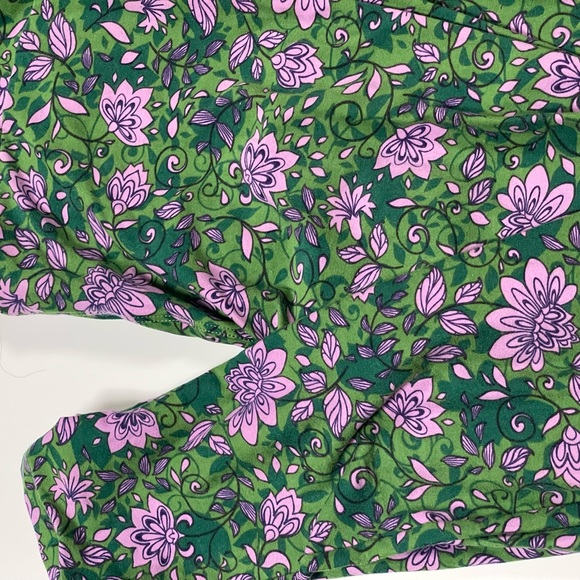 LulaRoe TC Floral Green and Purple leggings—All LulaRoe Buy 2 Get 1 Free - Picture 1 of 2
